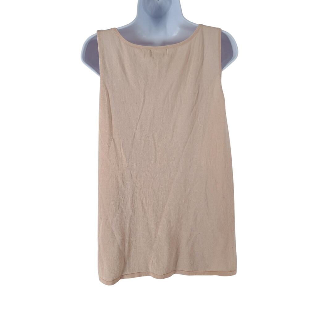 Minimalist luxe silk knit Asoie Y2K longline blush pink tank Size XL feminine - Picture 3 of 8